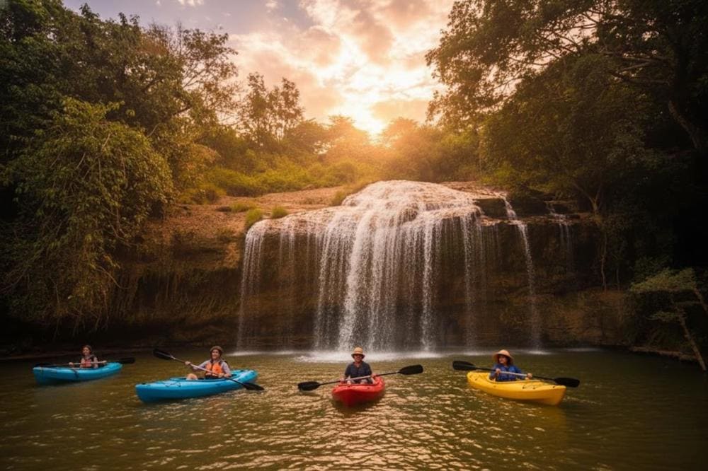 Đến th&aacute;c Prenn bạn vừa được chi&ecirc;m ngưỡng d&ograve;ng th&aacute;c h&ugrave;ng vĩ vừa du lịch t&acirc;m linh.